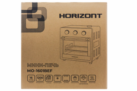 Η ▶ Мини-печь  с конвекцией, 16л, MO-1601BEF, 1200Вт
